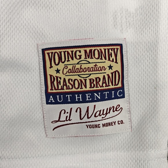 Lil Wayne Young Money Basketball Jersey Mens Medium White Reason Brand RLW-17 - Picture 2 of 9